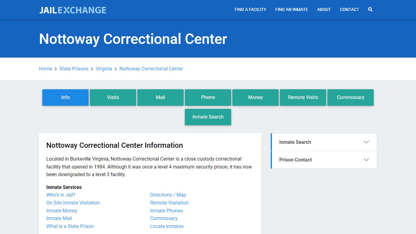 Nottoway Correctional Center Inmate Search, VA - Jail Exchange